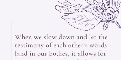 The Unravelling that Transforms: To Be Heard is to Become Me